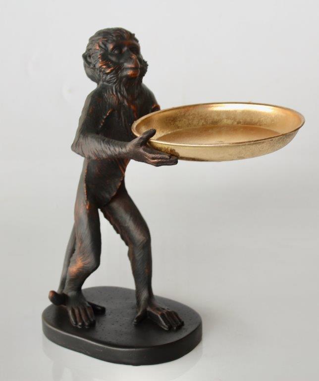 Large Standing Monkey With Tray
